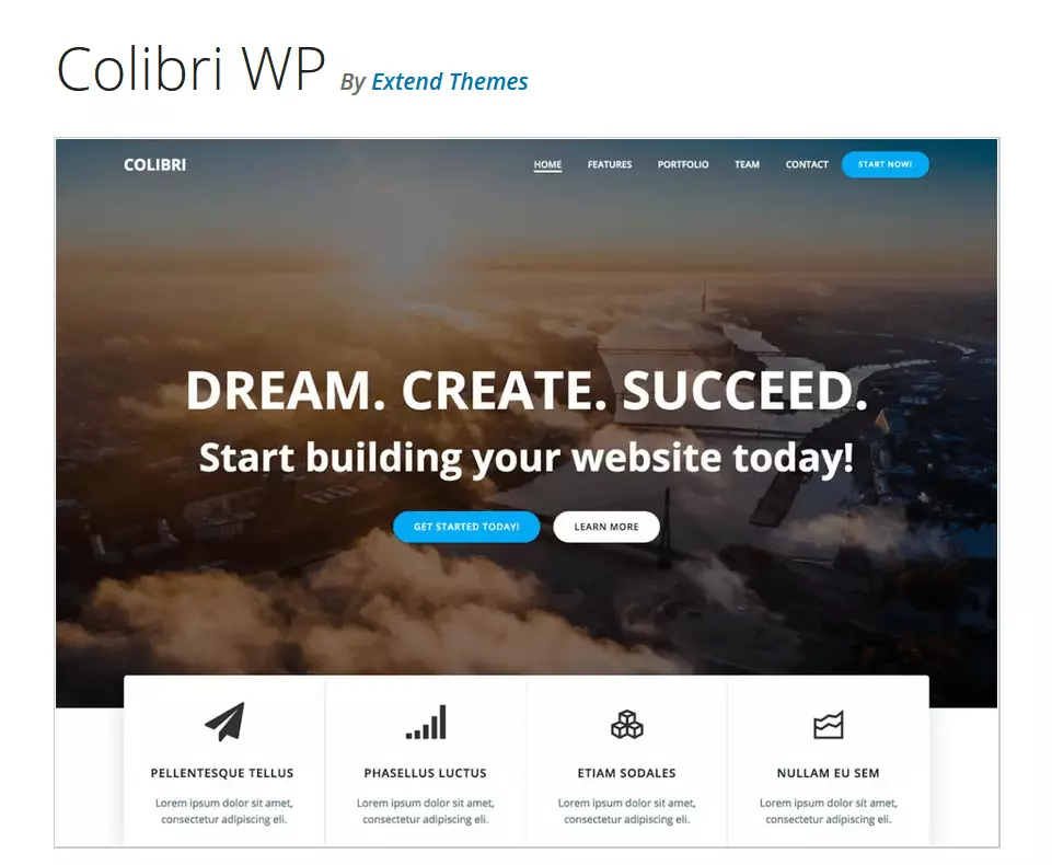 Anteprima del tema WordPress Colibri WP su WordPress.org