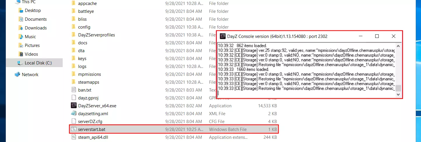 Server DayZ: file batch e console DayZ