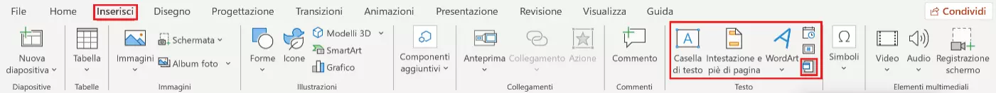 PowerPoint: inserire l’oggetto 