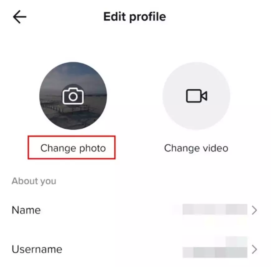 Modificare un’immagine del profilo di TikTok