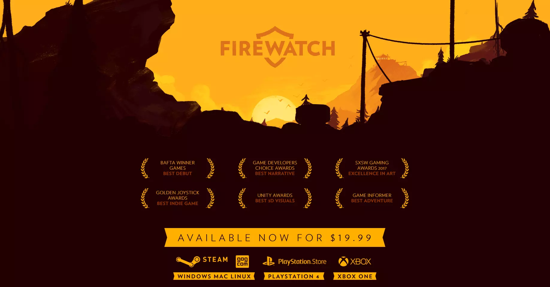 Istantanea del sito web firewatchgame.com scorrendo verso il basso