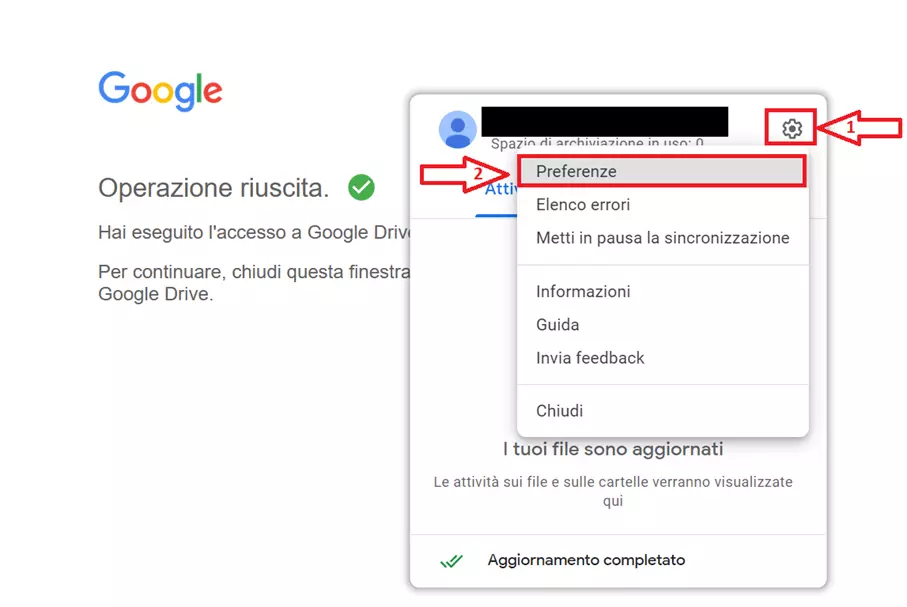 Fate clic sull’icona delle impostazioni e poi su “Preferenze”