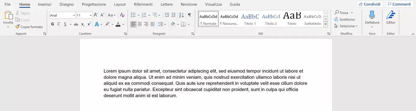 Microsoft Word: casella di testo 