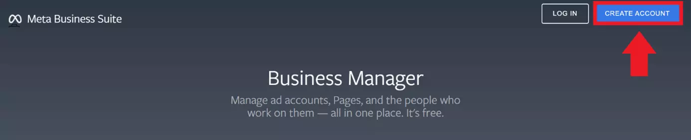 Sito web di Meta Business Suite