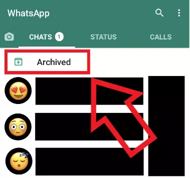 Screenshot dell’opzione “Archiviate” su WhatsApp di un Android