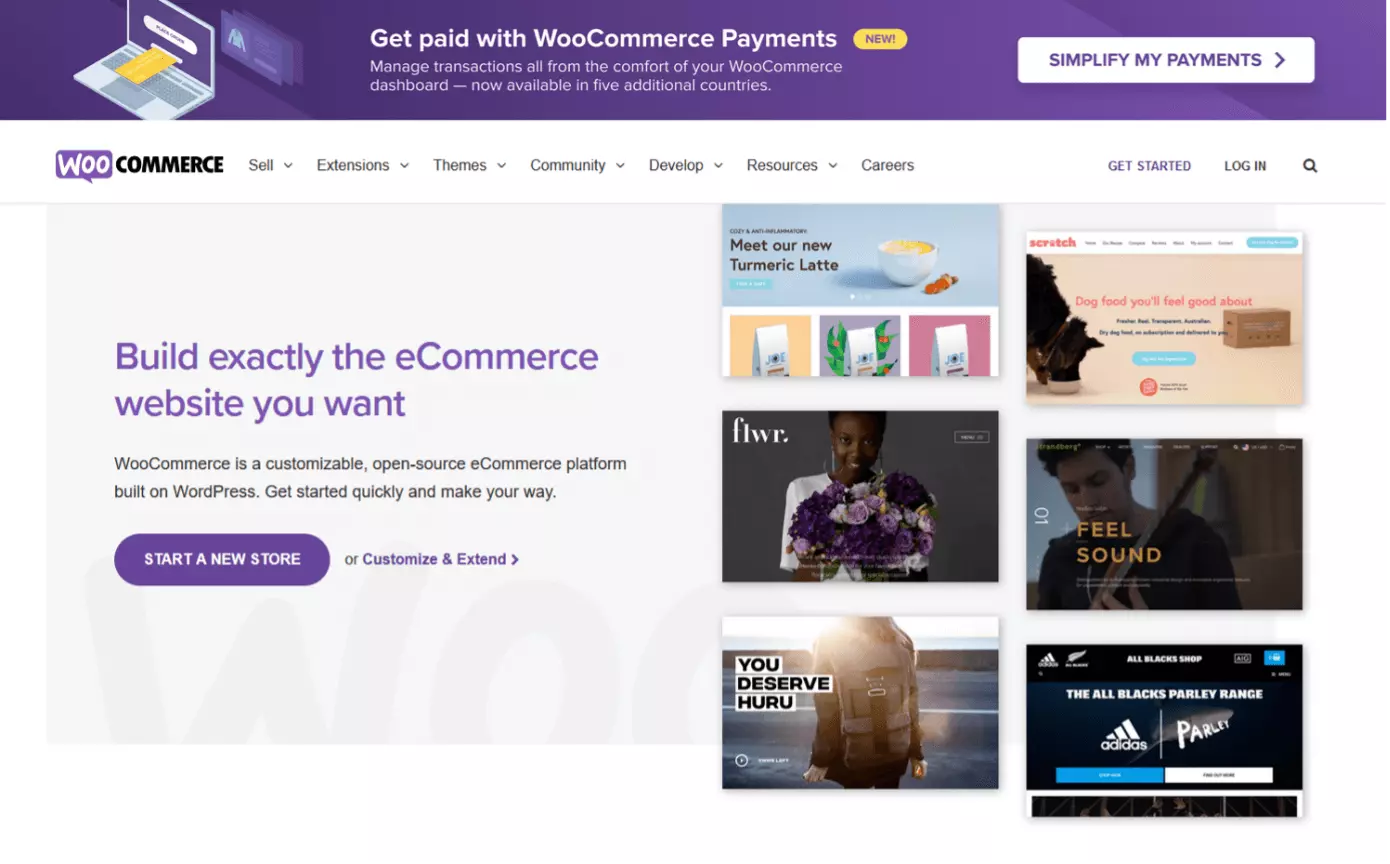 Screenshot del plugin WooCommerce su WordPress.org