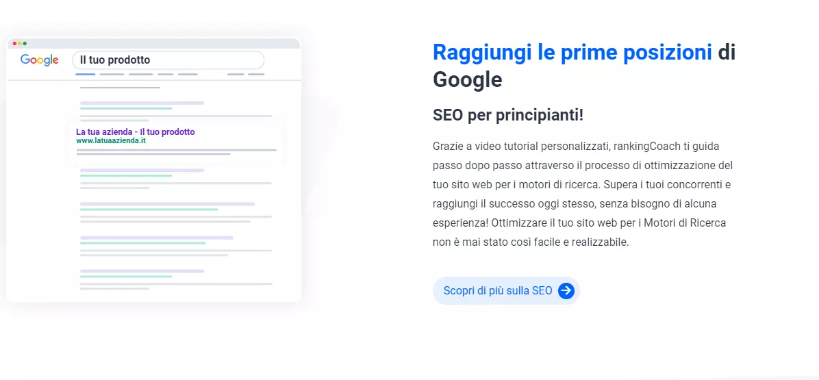CTA transitorio: " Scopri di più sulla SEO (ottimizzazione dei motori di ricerca)"