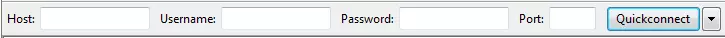 Barra di connessione rapida di FileZilla